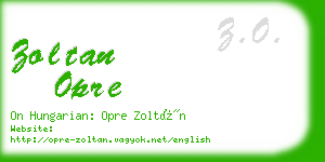 zoltan opre business card